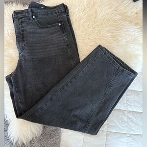 Womens Barrel Leg Black Jeans